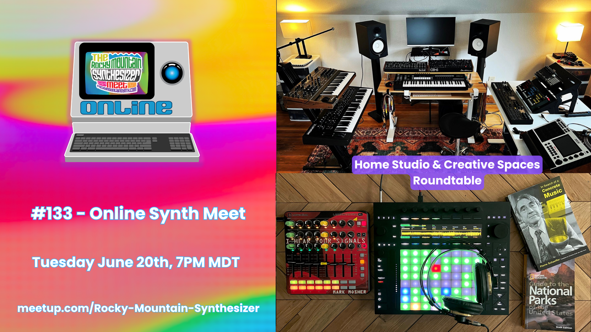 RMSM #133 Online Meetup – Home Studio & Creative Spaces Roundtable – Jun 20th, 7pm MDT