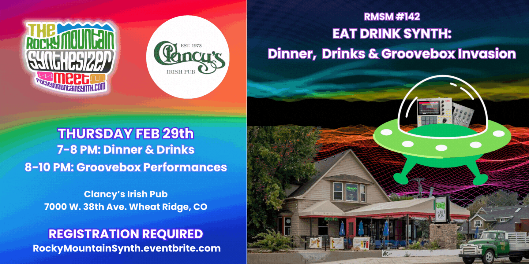 #142 – EAT DRINK SYNTH: Dinner, Drinks & Groovebox Invasion at Clancy’s Irish Pub